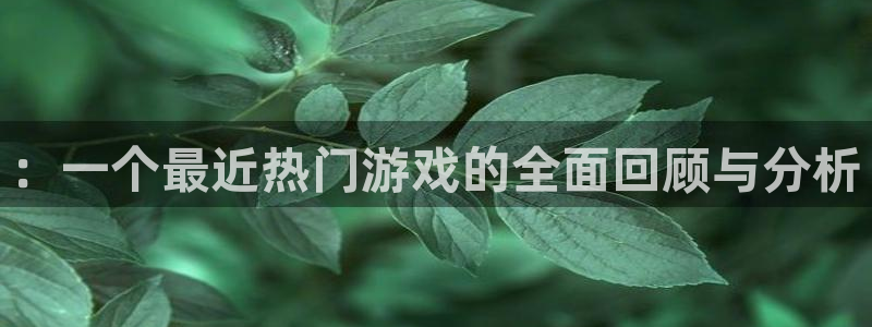 杜邦娱乐平台官网入口：：一个最近热门游戏的全面回顾与分析